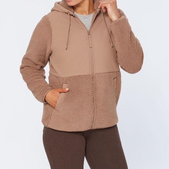 Duluth Trading Co. Jackets & Blazers - Duluth Trading Co. Softstreme Full Zip Hooded Sherpa Jacket Fleece Coat Plus